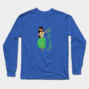 Hawaiian hula dancing girl. Long Sleeve T-Shirt